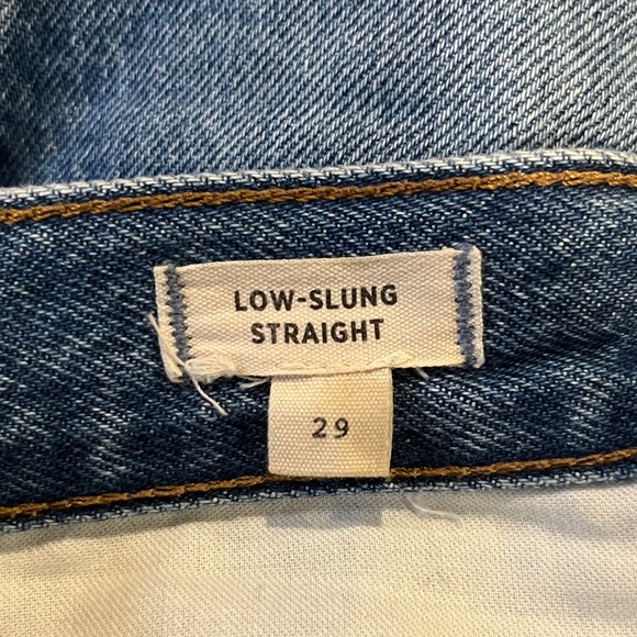 Madewell Low-Slung Straight Leg Button Fly 100% Cotton Jeans - Picture 8 of 10